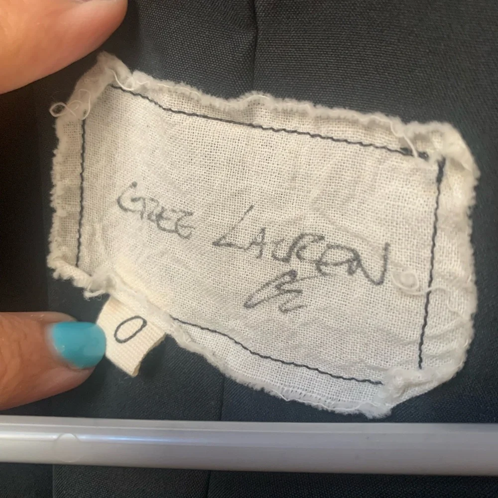 GREG LAUREN Blue Velvet Military Parka jacket coat - Picture 11 of 13